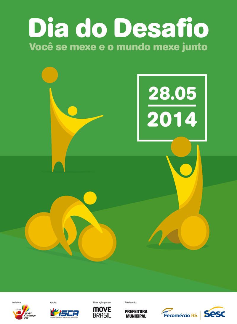 DIA DO DESAFIO SERÁ NESTA QUARTA-FEIRA DIA 28 DE MAIO